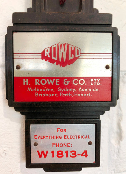 Vintage ROWCO Electrical Bakelite Wall Thermometer | eXibit collection