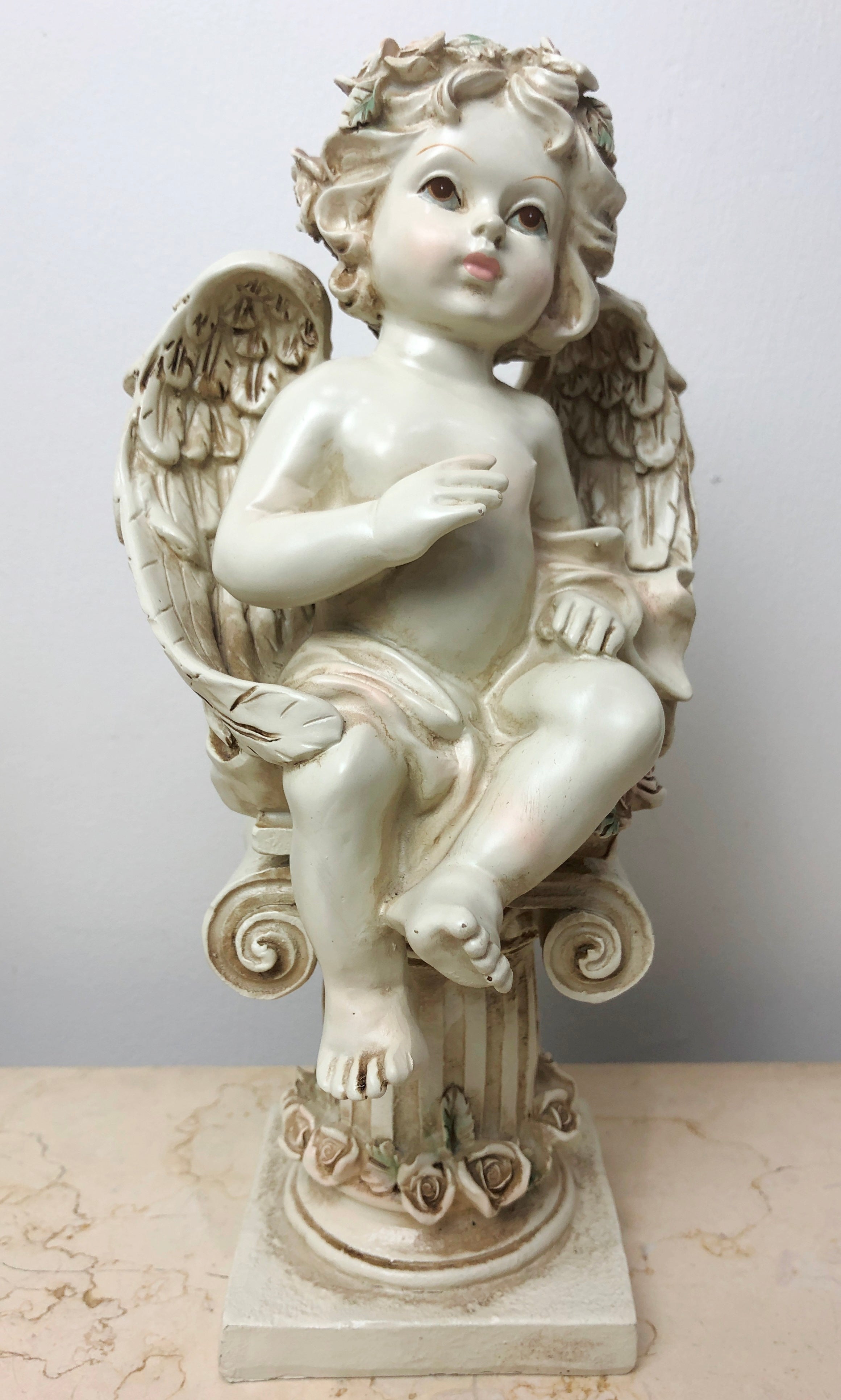 Vintage Hand Made Cherub / Cupid Ornament | eXibit collection