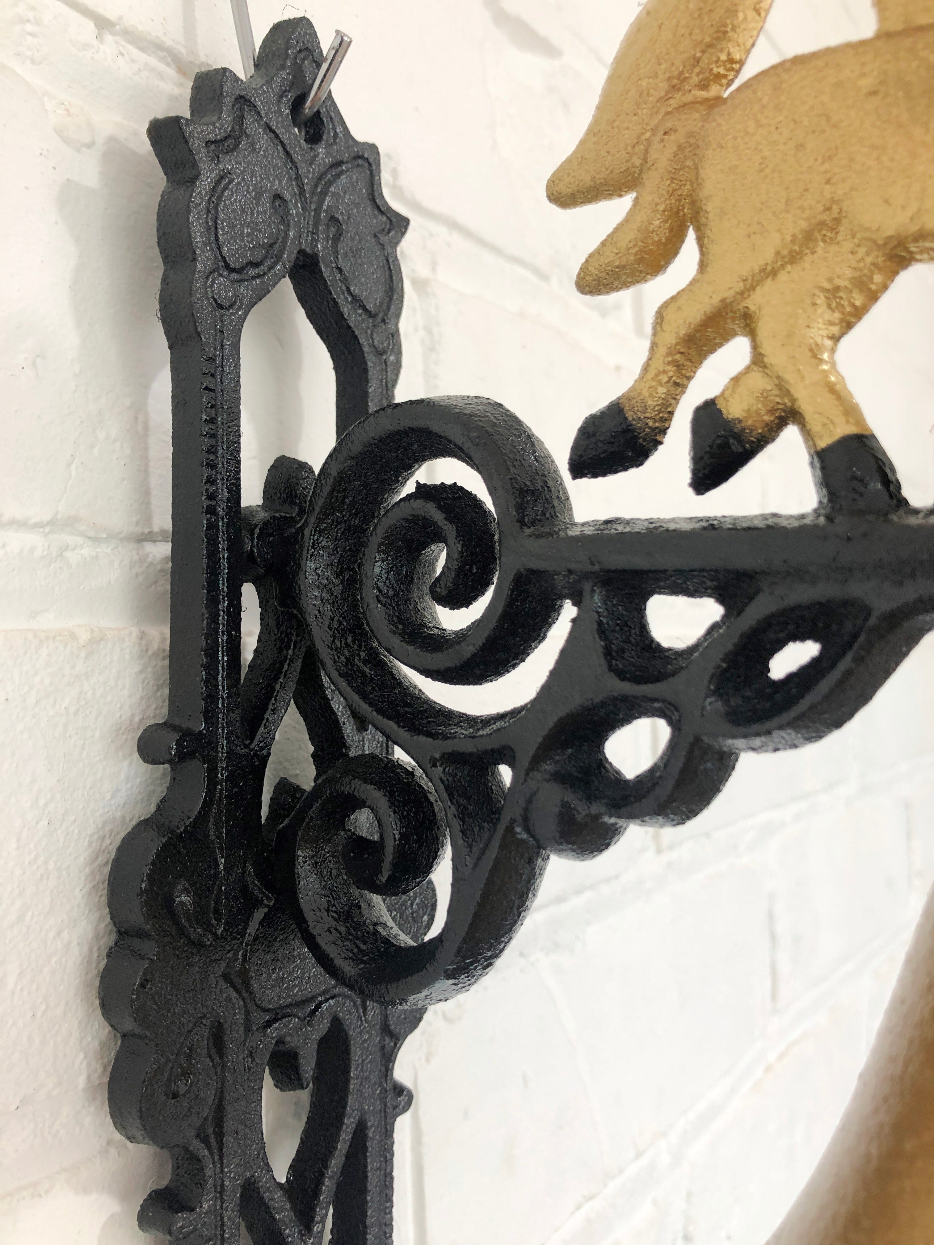 Vintage Cast Iron Wall Mount Horse Bell | eXibit collection