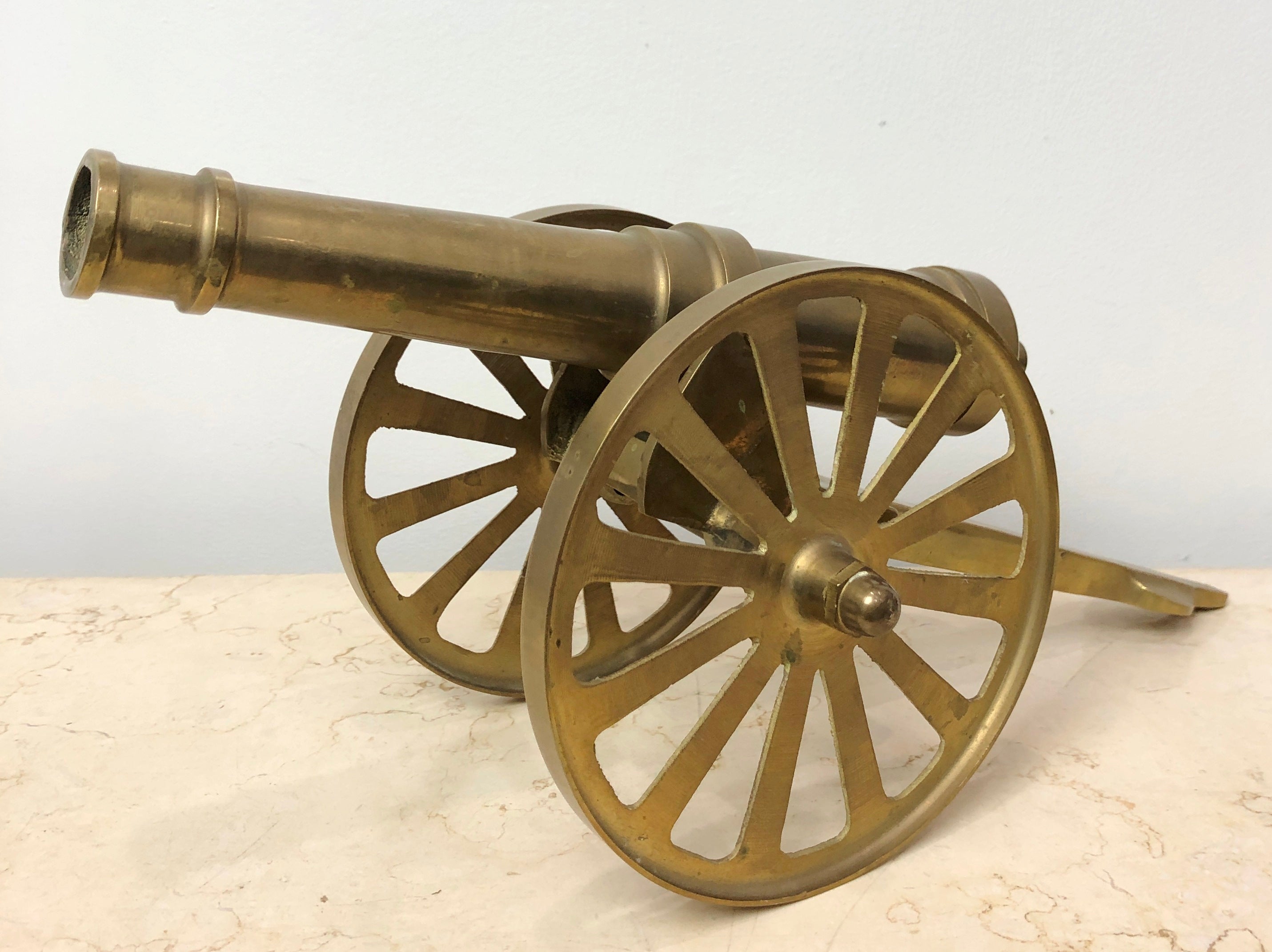 Vintage SOLID Brass Military Cannon | eXibit collection