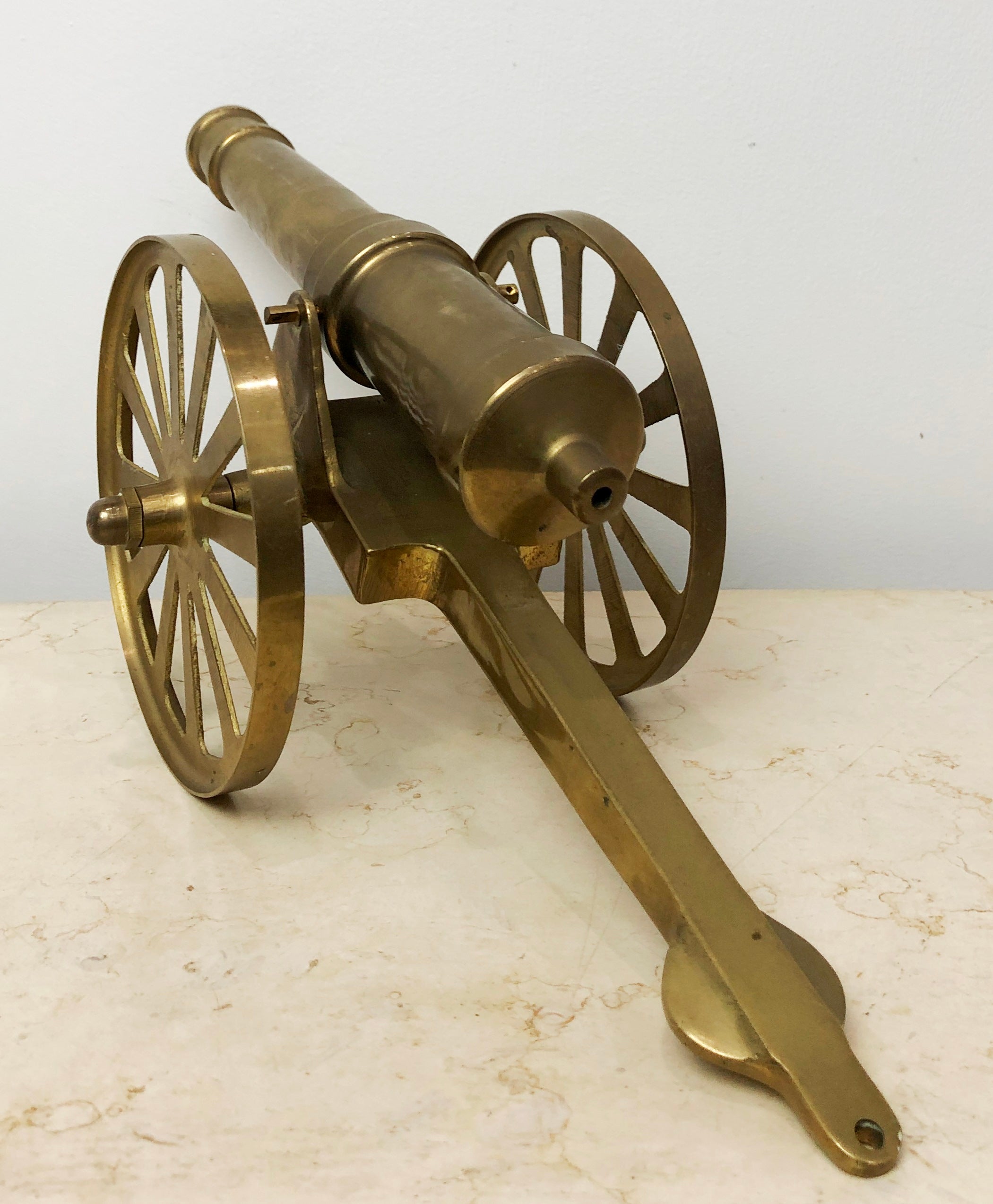 Vintage SOLID Brass Military Cannon | eXibit collection