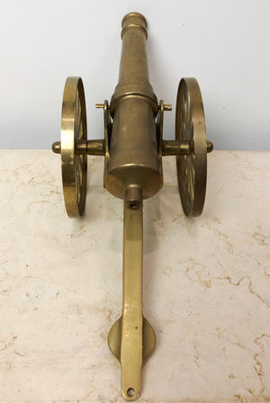Vintage SOLID Brass Military Cannon | eXibit collection