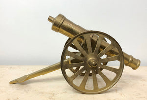 Vintage SOLID Brass Military Cannon | eXibit collection