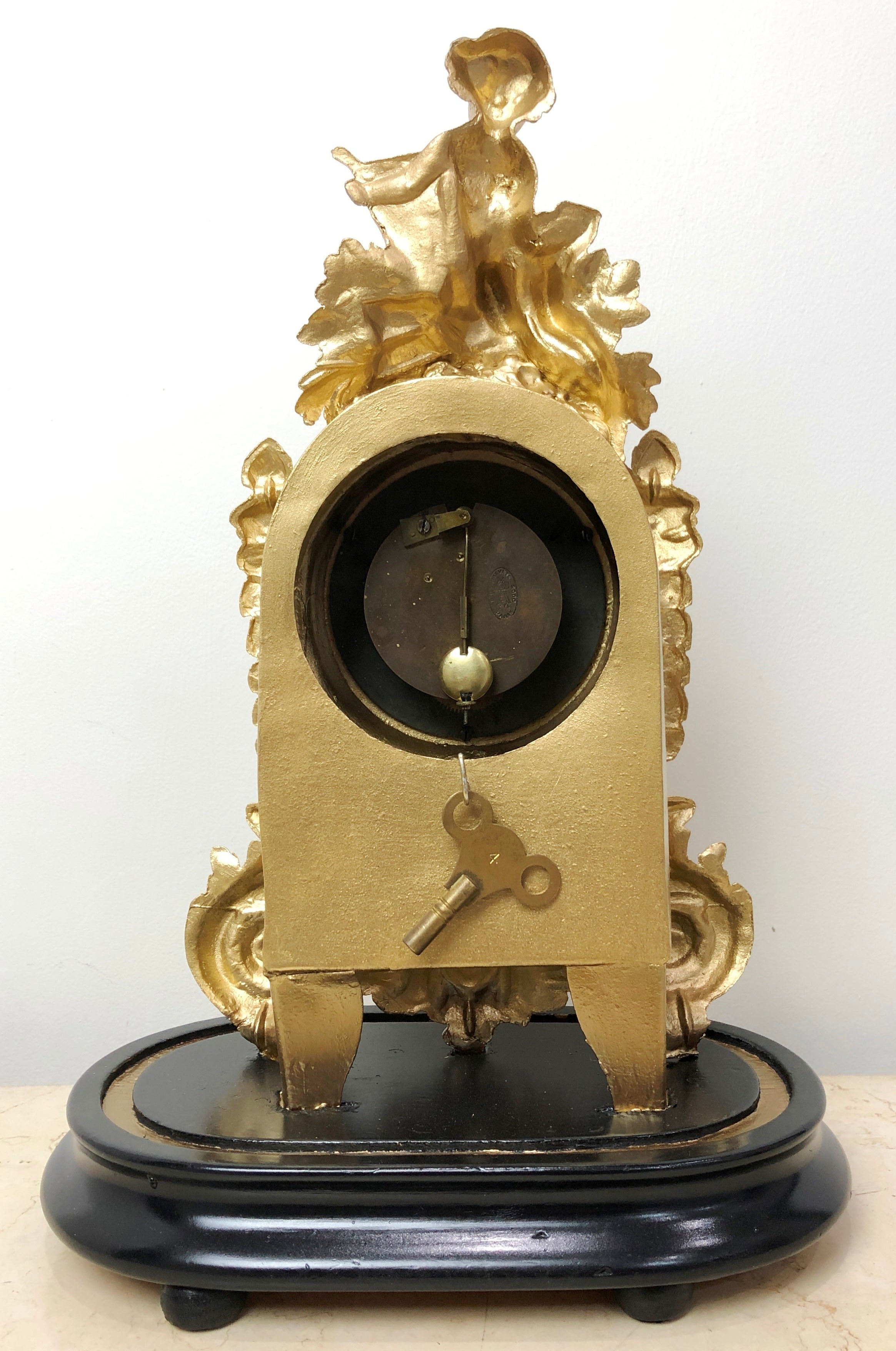 Antique Figural Spelter Brevete Mantel Clock | eXibit collection