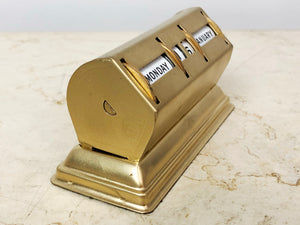 Vintage BRASS Perpetual Desk Calendar | eXibit collection