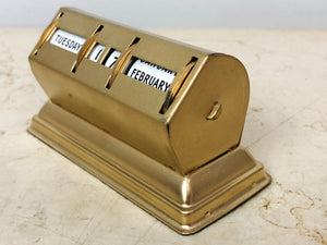 Vintage BRASS Perpetual Desk Calendar | eXibit collection