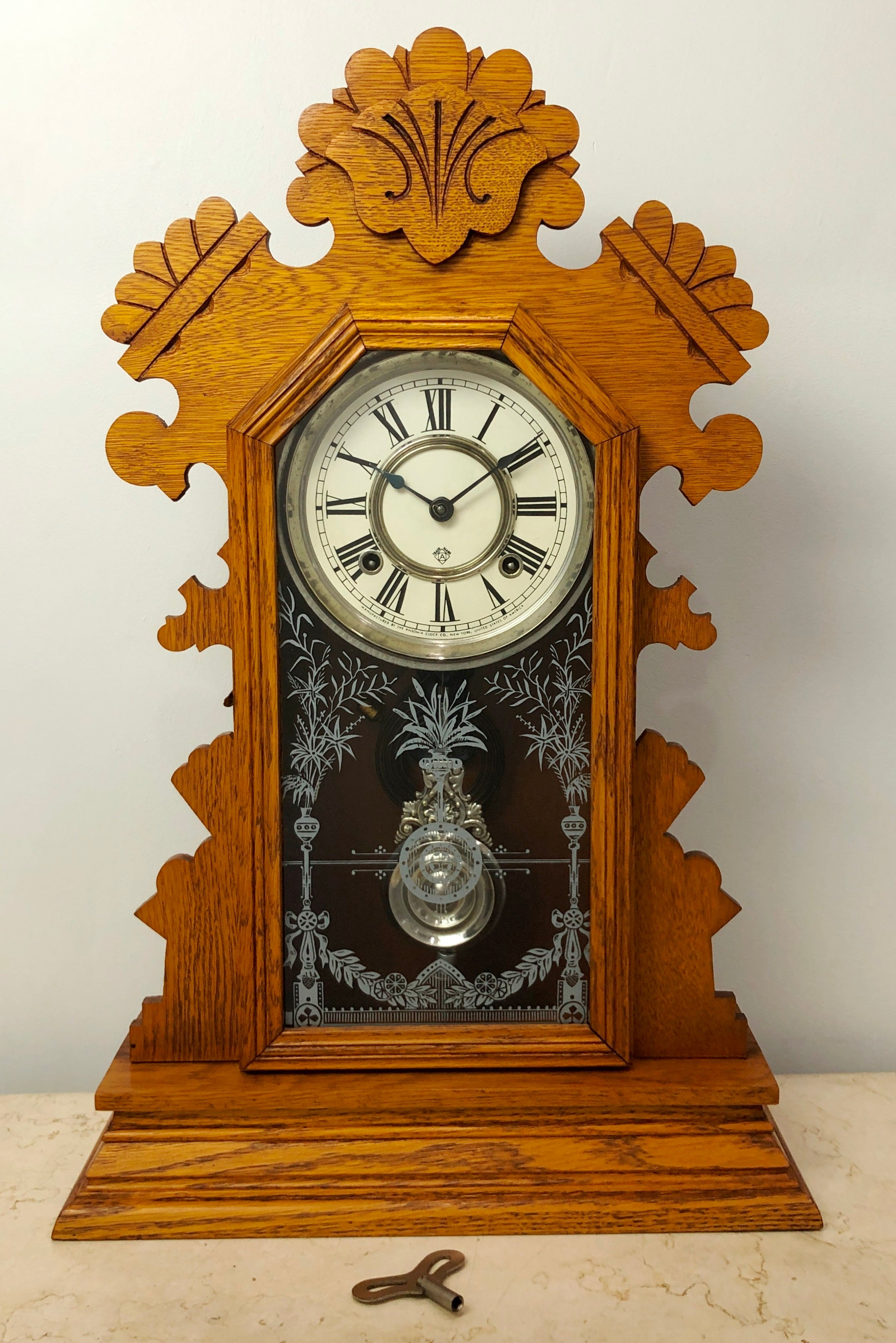 Antique ANSONIA U.S.A Cottage Mantel Clock  | eXibit collection