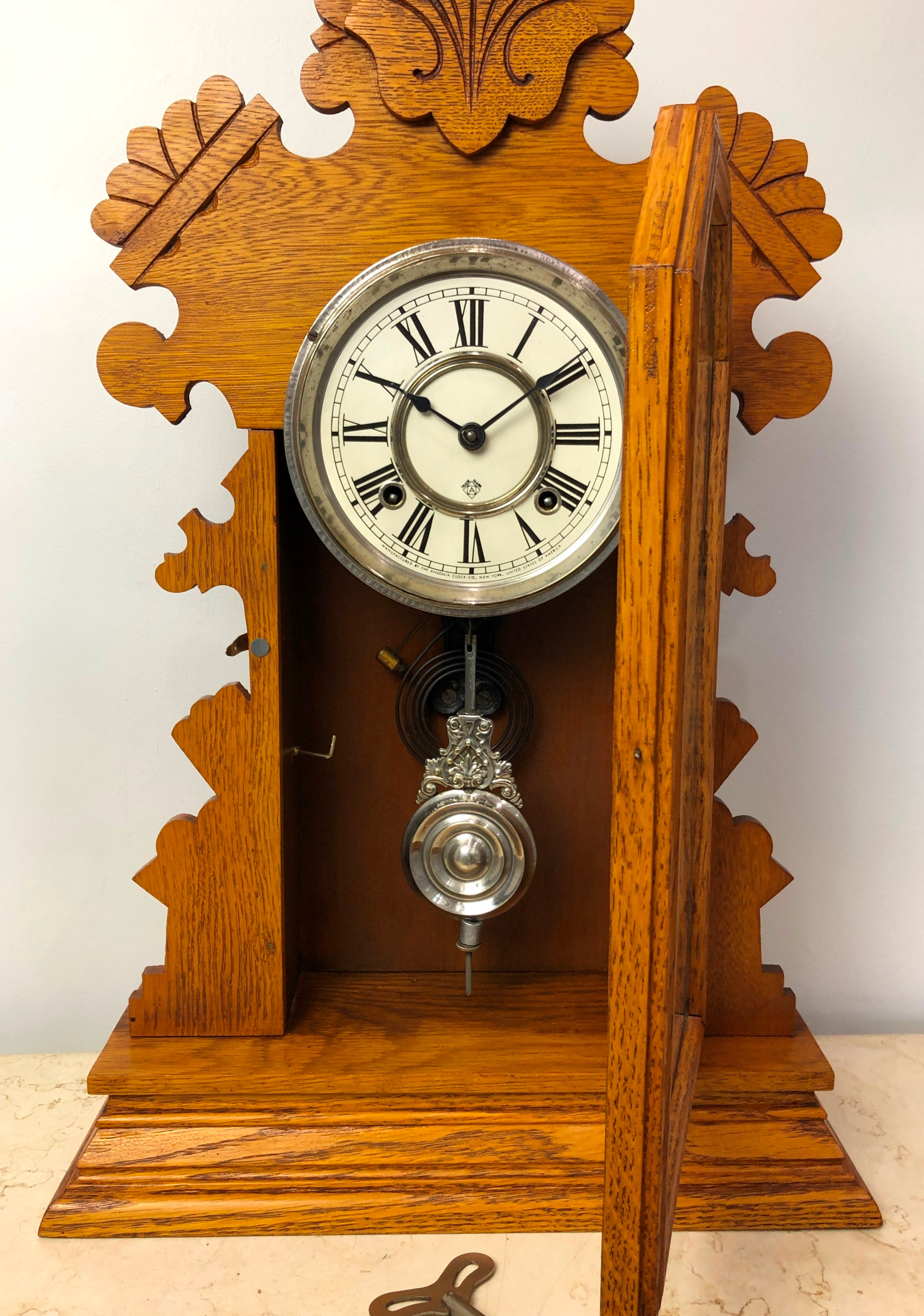 Antique ANSONIA U.S.A Cottage Mantel Clock  | eXibit collection