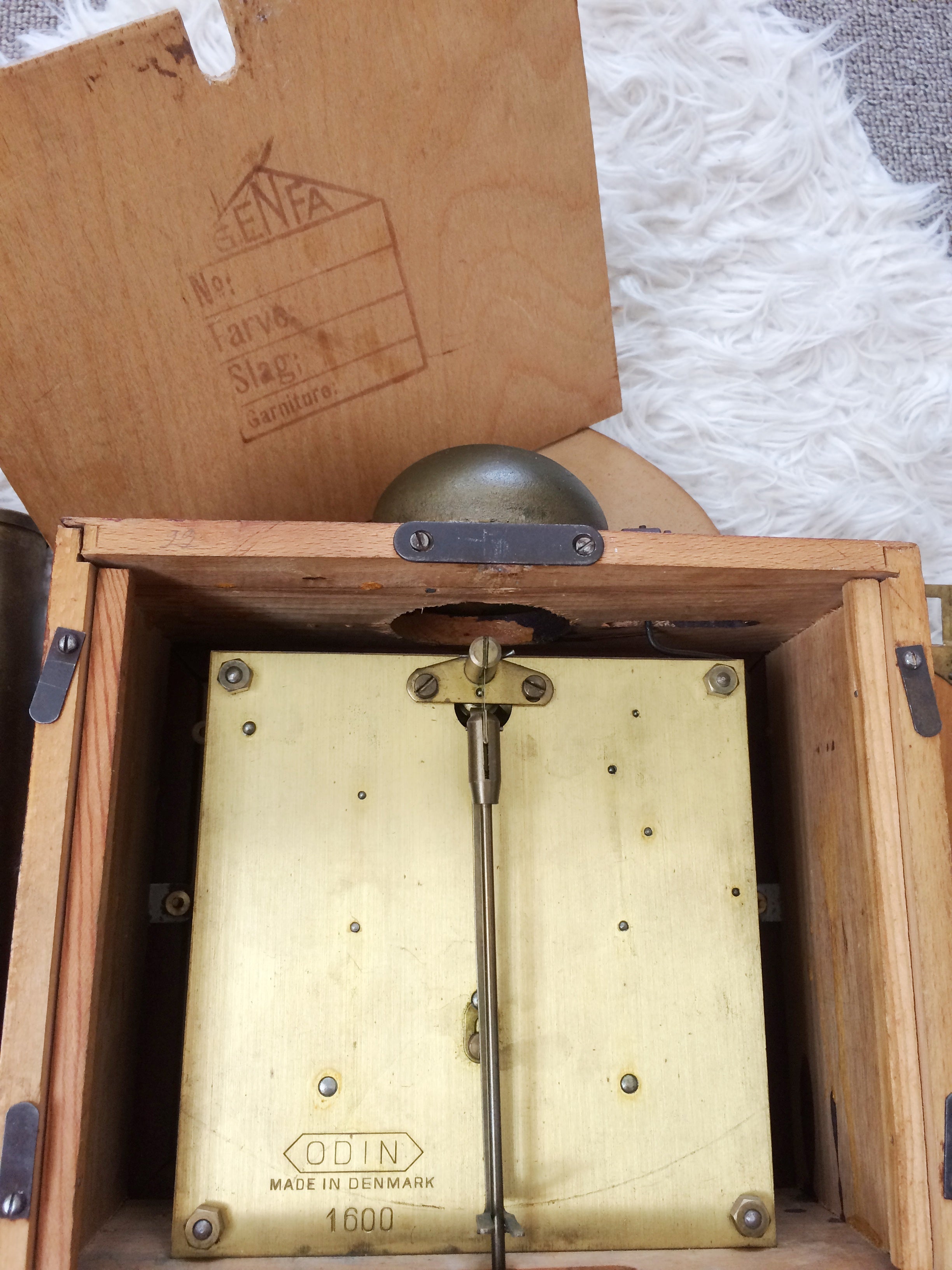 Antique ODIN Pendulum Chime Tile Wall Clock | eXibit collection