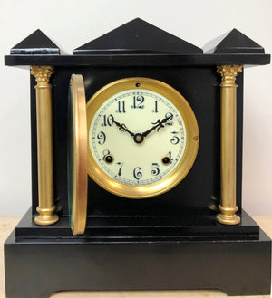 Antique Cast Iron NEW HAVEN U.S.A Mantel Clock | eXibit collection