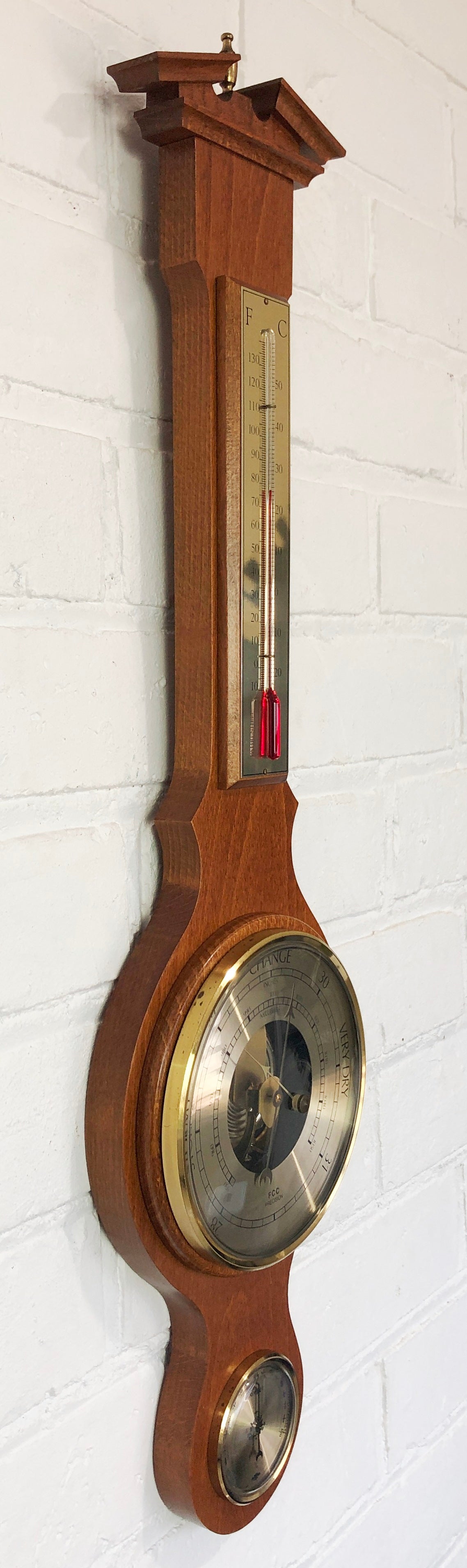 Vintage Wall Banjo Style Barometer & Thermometer | eXibit collection