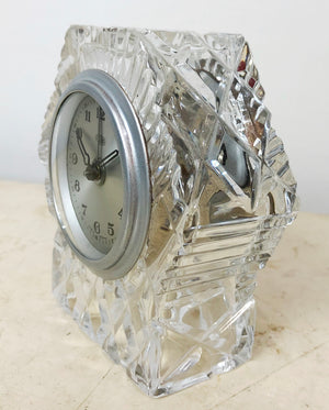 Vintage ASTRA French Crystal Desk Alarm Clock | eXibit collection