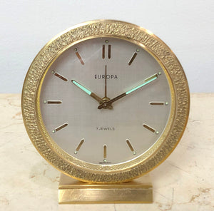 Vintage EUROPA German Alarm Bedside Desk Clock | eXibit collection