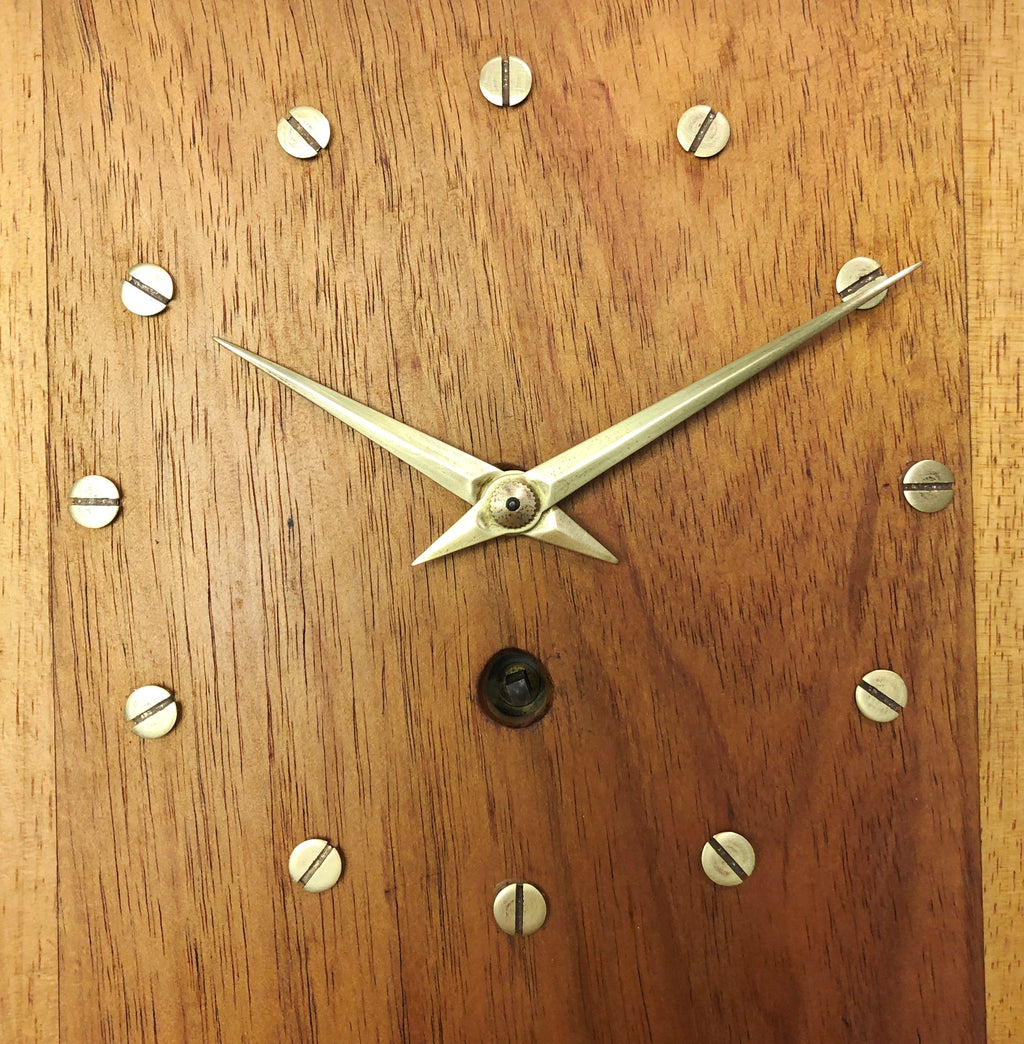 Vintage Hand Made Wooden GERMAN Wall Clock | eXibit collection