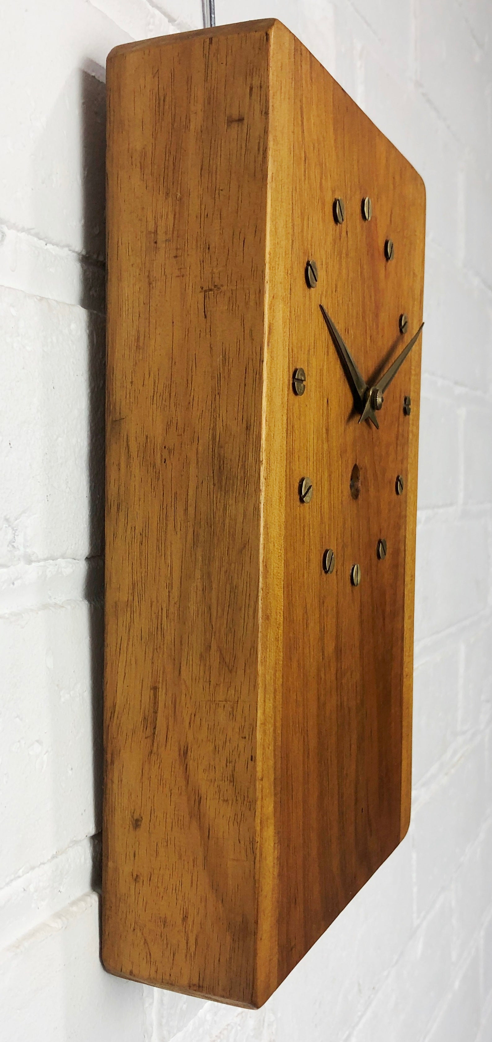 Vintage Hand Made Wooden GERMAN Wall Clock | eXibit collection