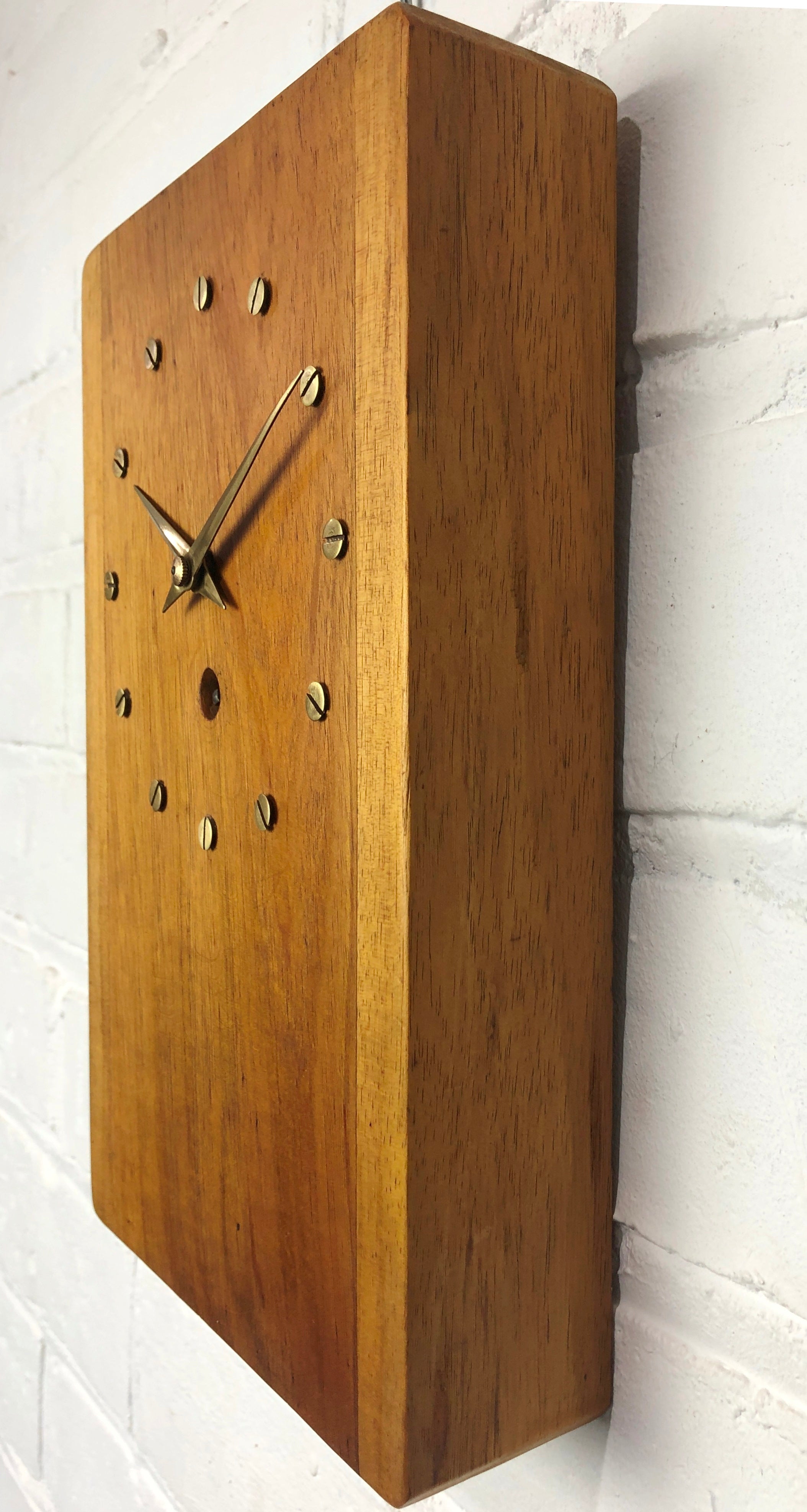 Vintage Hand Made Wooden GERMAN Wall Clock | eXibit collection
