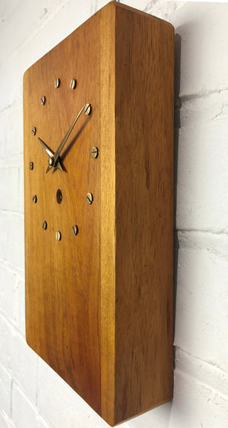 Vintage Hand Made Wooden GERMAN Wall Clock | eXibit collection