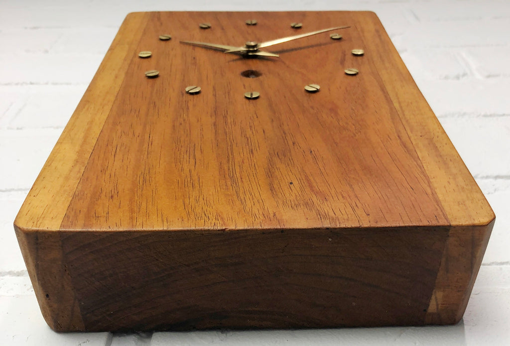 Vintage Hand Made Wooden GERMAN Wall Clock | eXibit collection