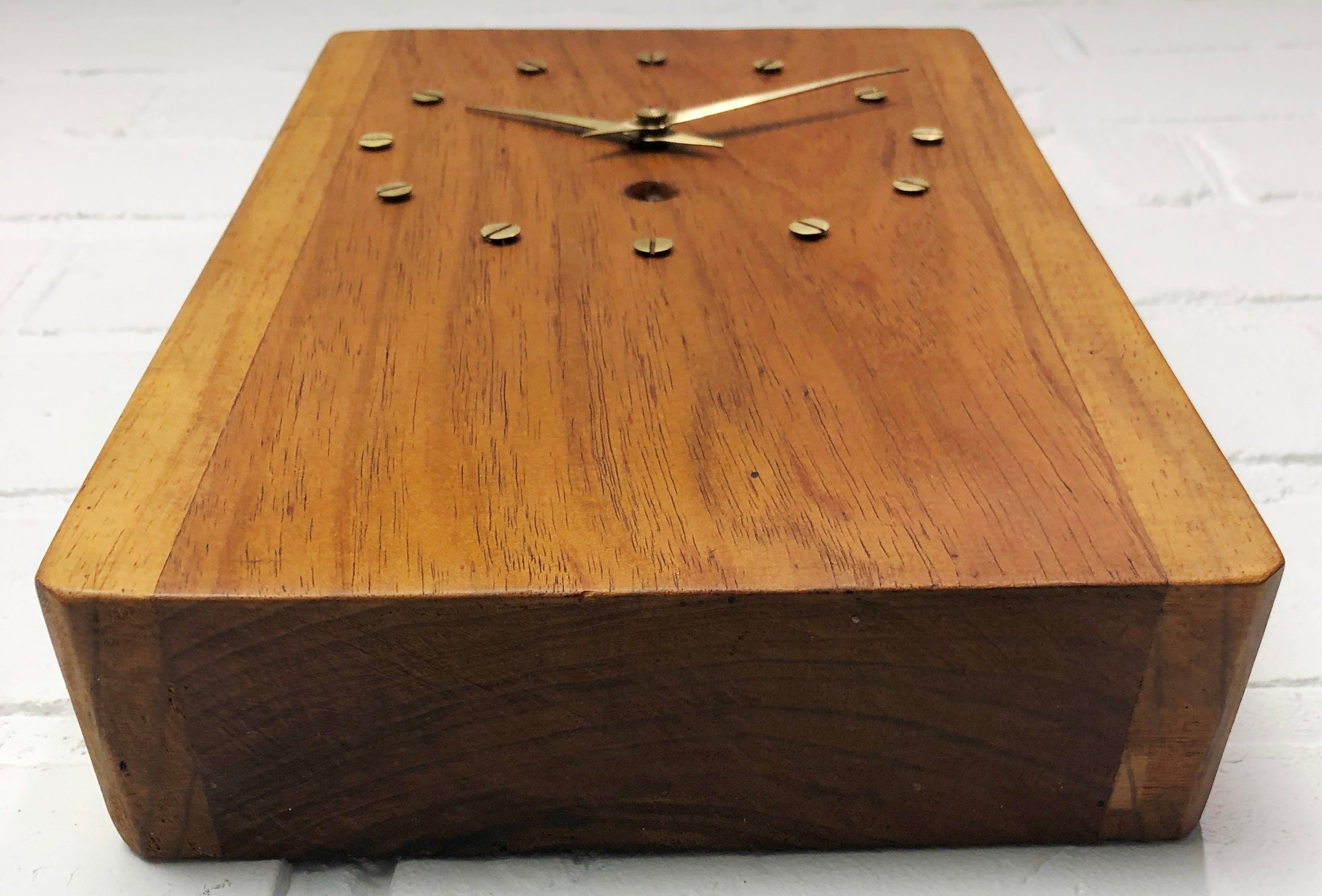 Vintage Hand Made Wooden GERMAN Wall Clock | eXibit collection