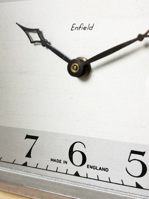 Original Enfield England Mini Silver Desk Clock | eXibit collection