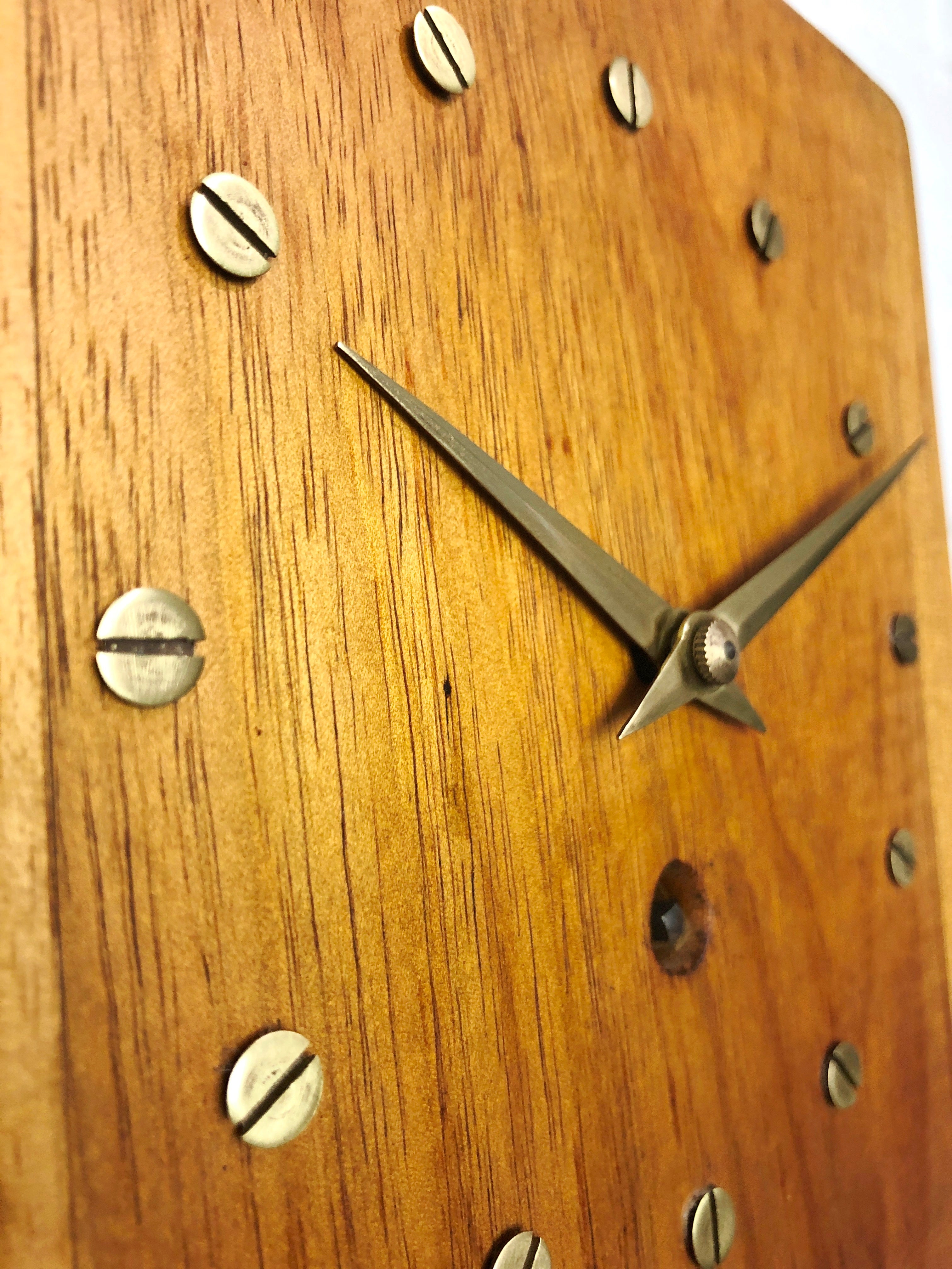 Vintage Hand Made Wooden GERMAN Wall Clock | eXibit collection