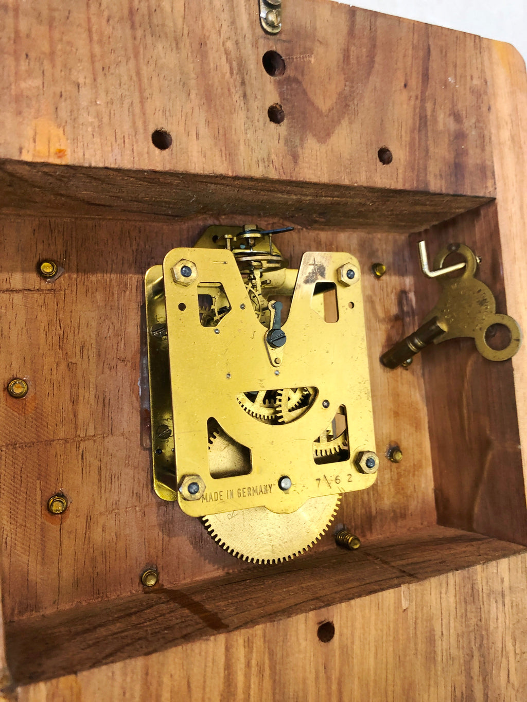 Vintage Hand Made Wooden GERMAN Wall Clock | eXibit collection