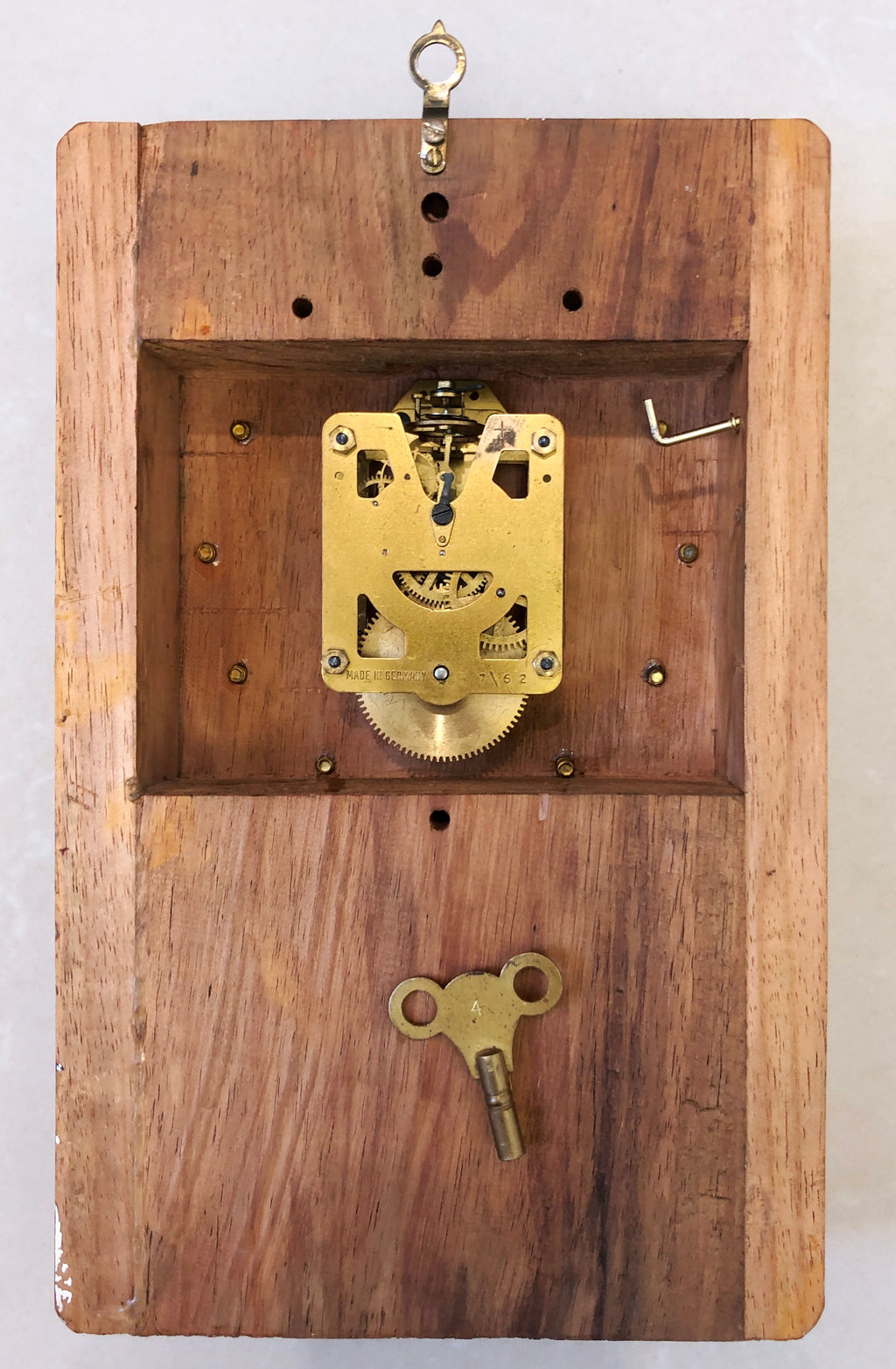 Vintage Hand Made Wooden GERMAN Wall Clock | eXibit collection