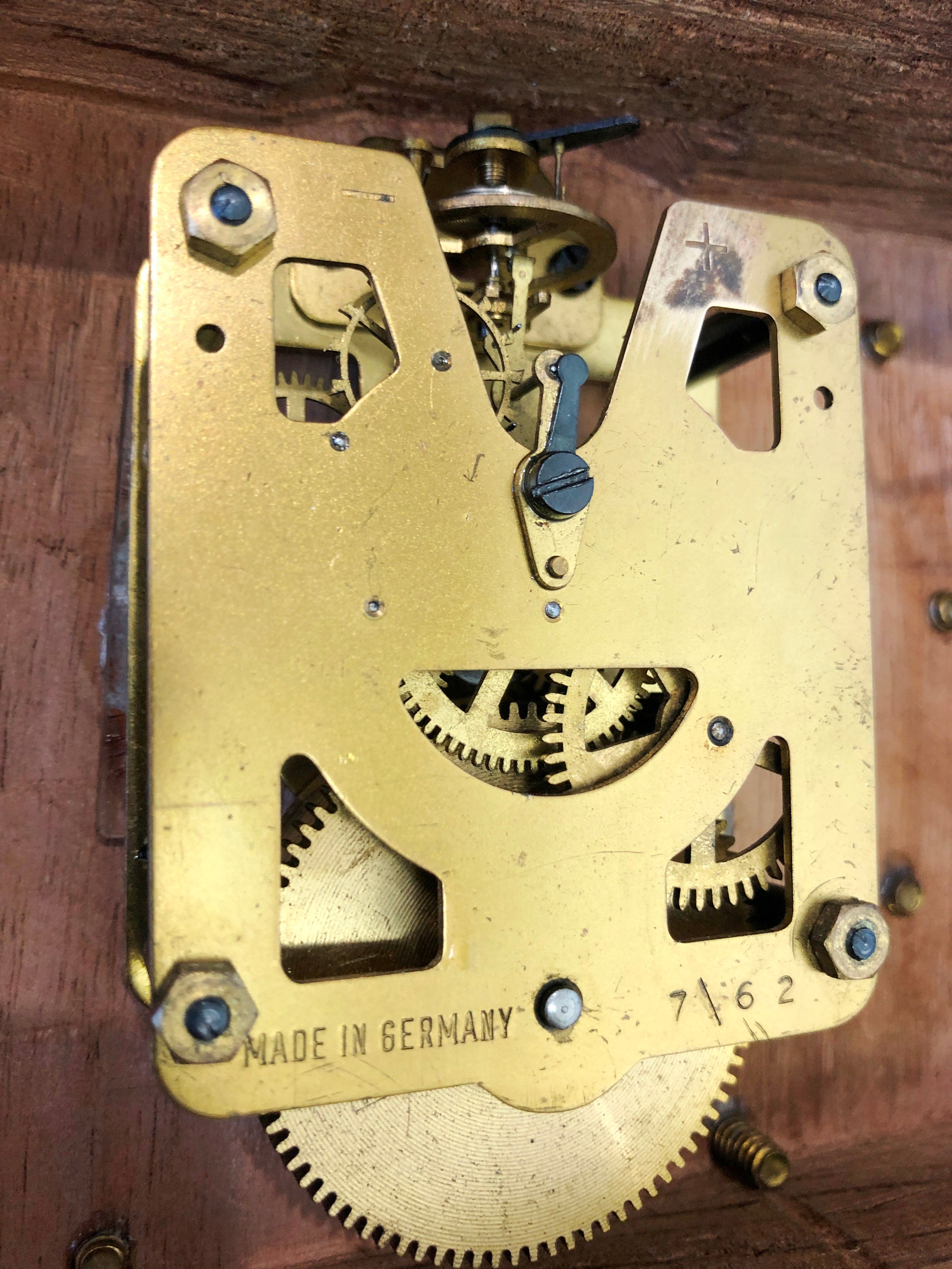 Vintage Hand Made Wooden GERMAN Wall Clock | eXibit collection