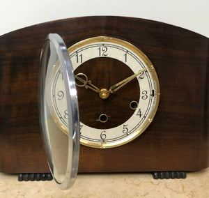 Vintage Original FOREIGN Battery Mantel Clock | exc