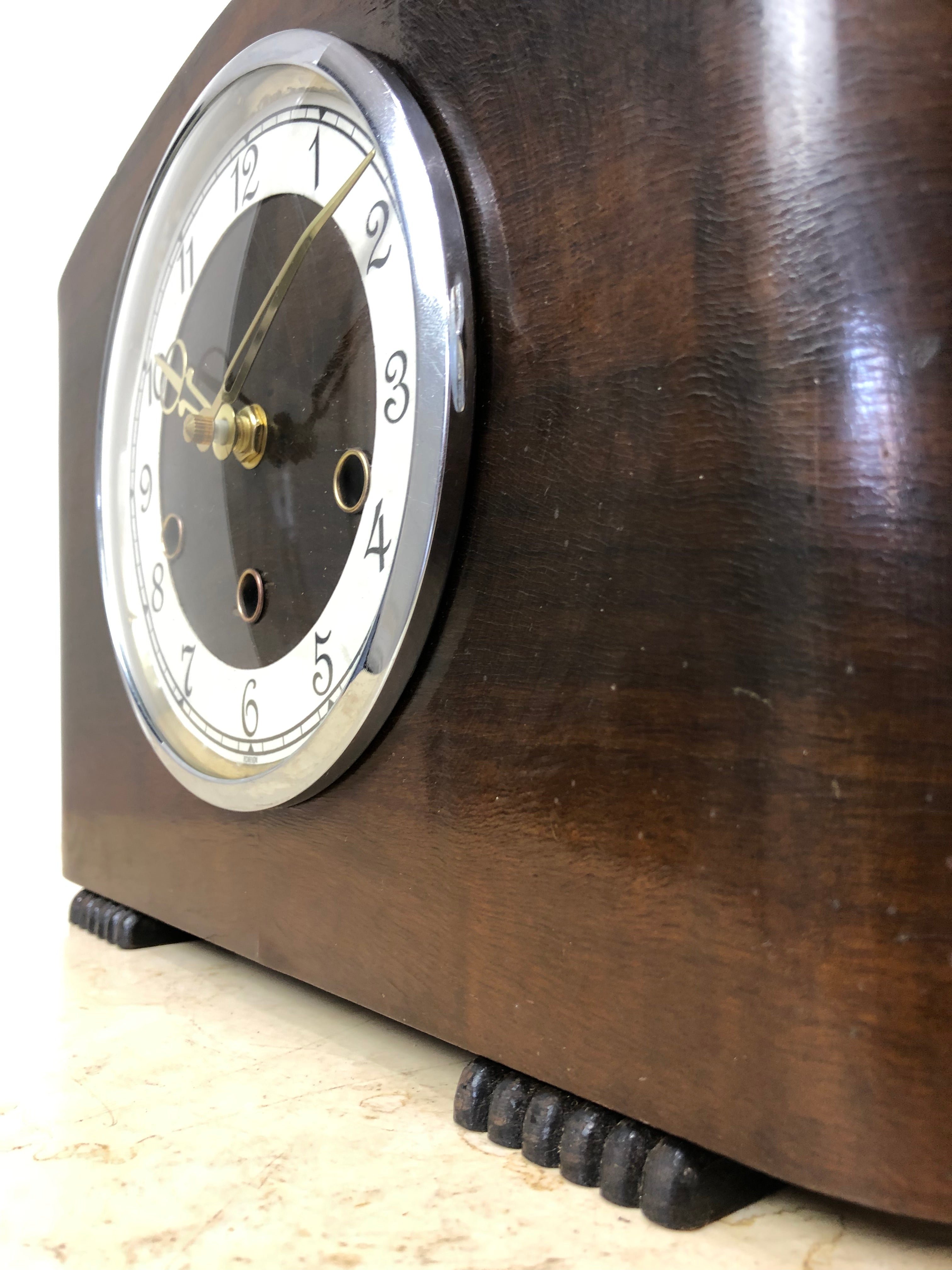 Vintage Original FOREIGN Battery Mantel Clock | exc