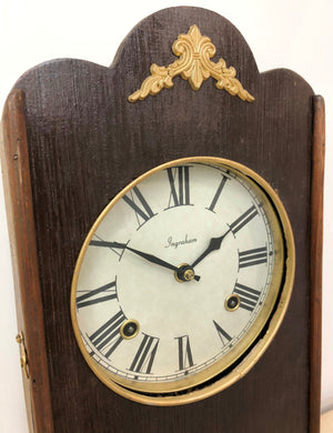 Antique Ingraham Hammer on Coil Chime Mantel Clock | eXibit collection