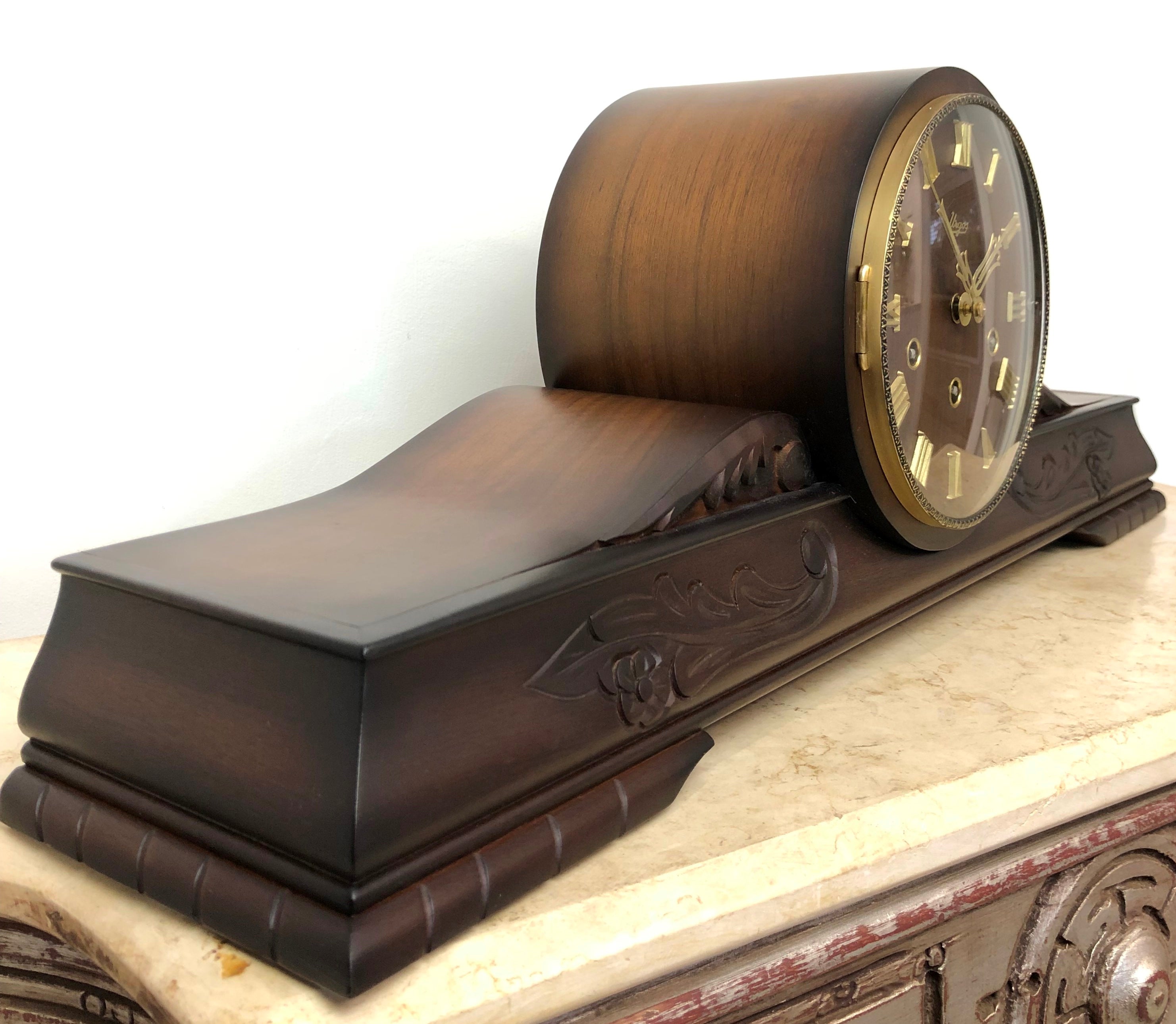 Vintage URGOS Westminster Hammer Chime Mantel Clock | eXibit collection