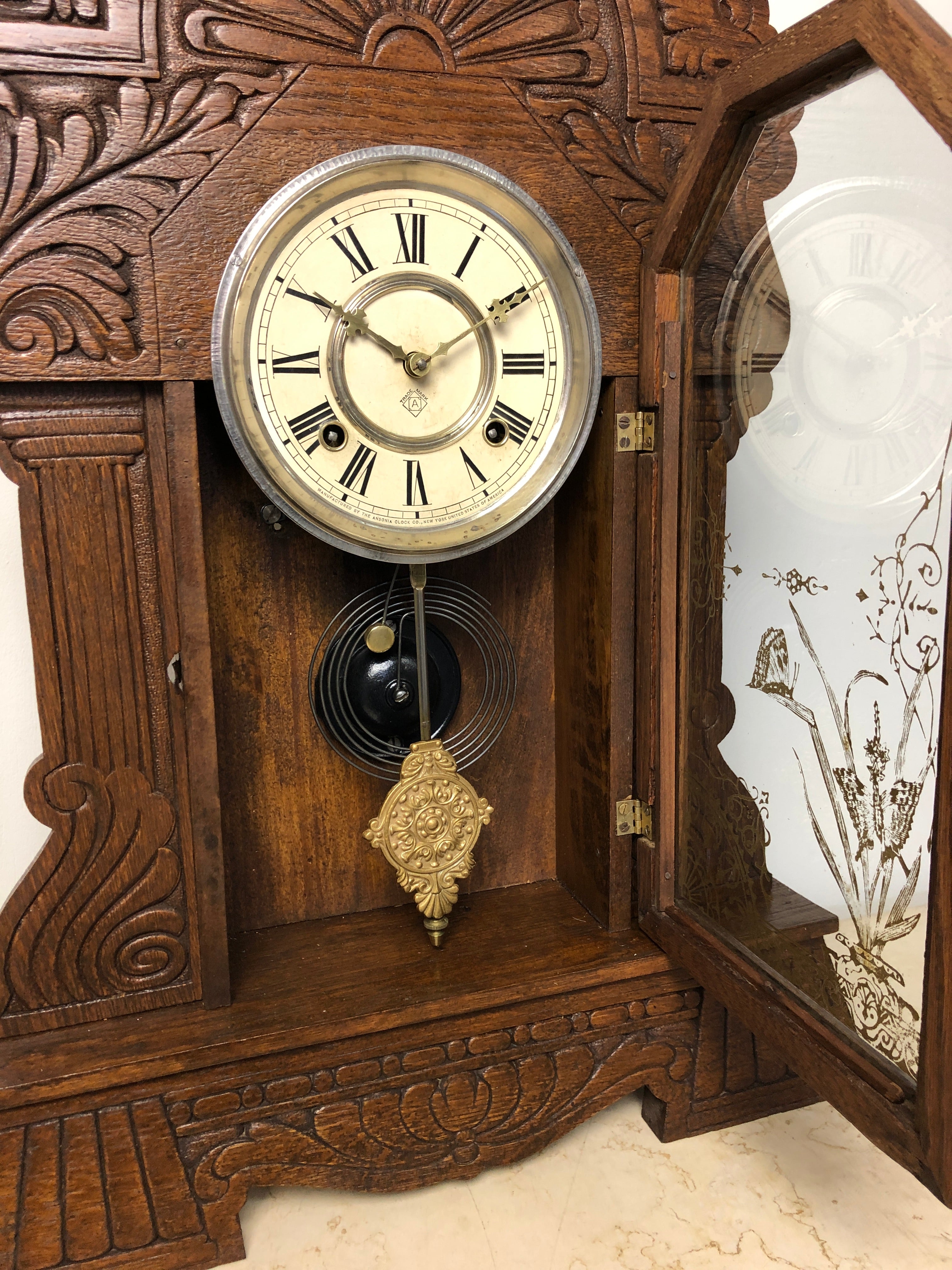 Antique ANSONIA U.S.A Cottage Mantel Clock | eXibit collection