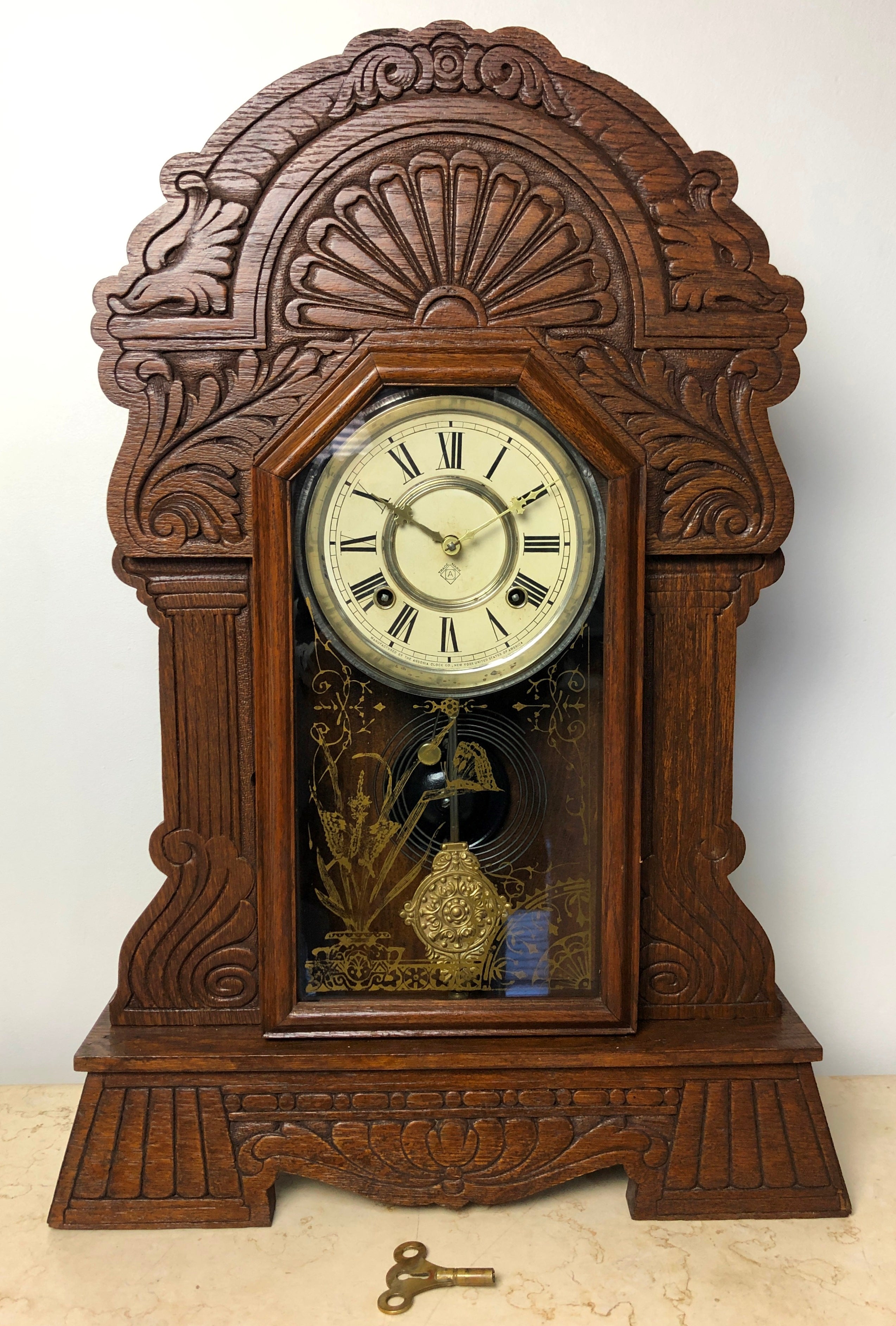 Antique ANSONIA U.S.A Cottage Mantel Clock | eXibit collection