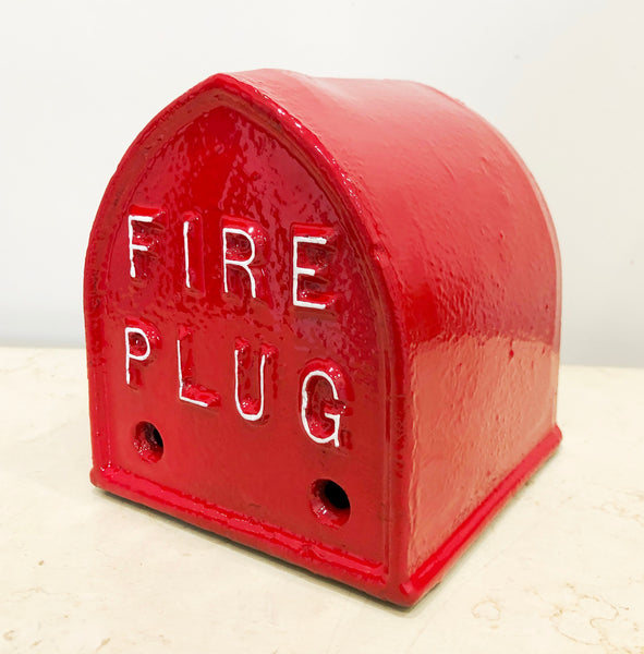 Original Vintage Cast Iron Fire Hydrant Plug Post Top Marker  | eXibit collection