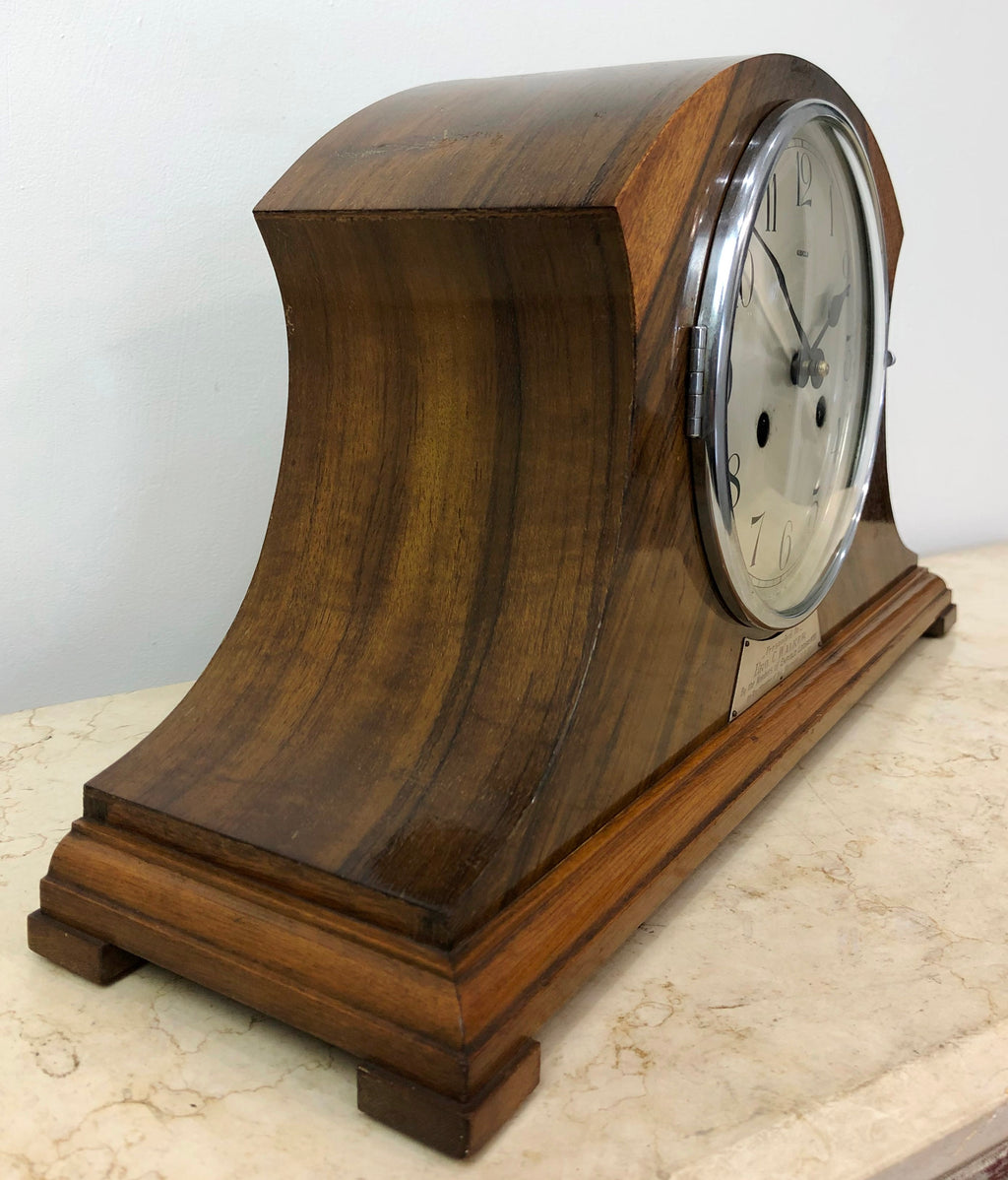 Vintage Kienzle Hammer on Coil Chime Art Deco Mantel Clock | eXibit collection