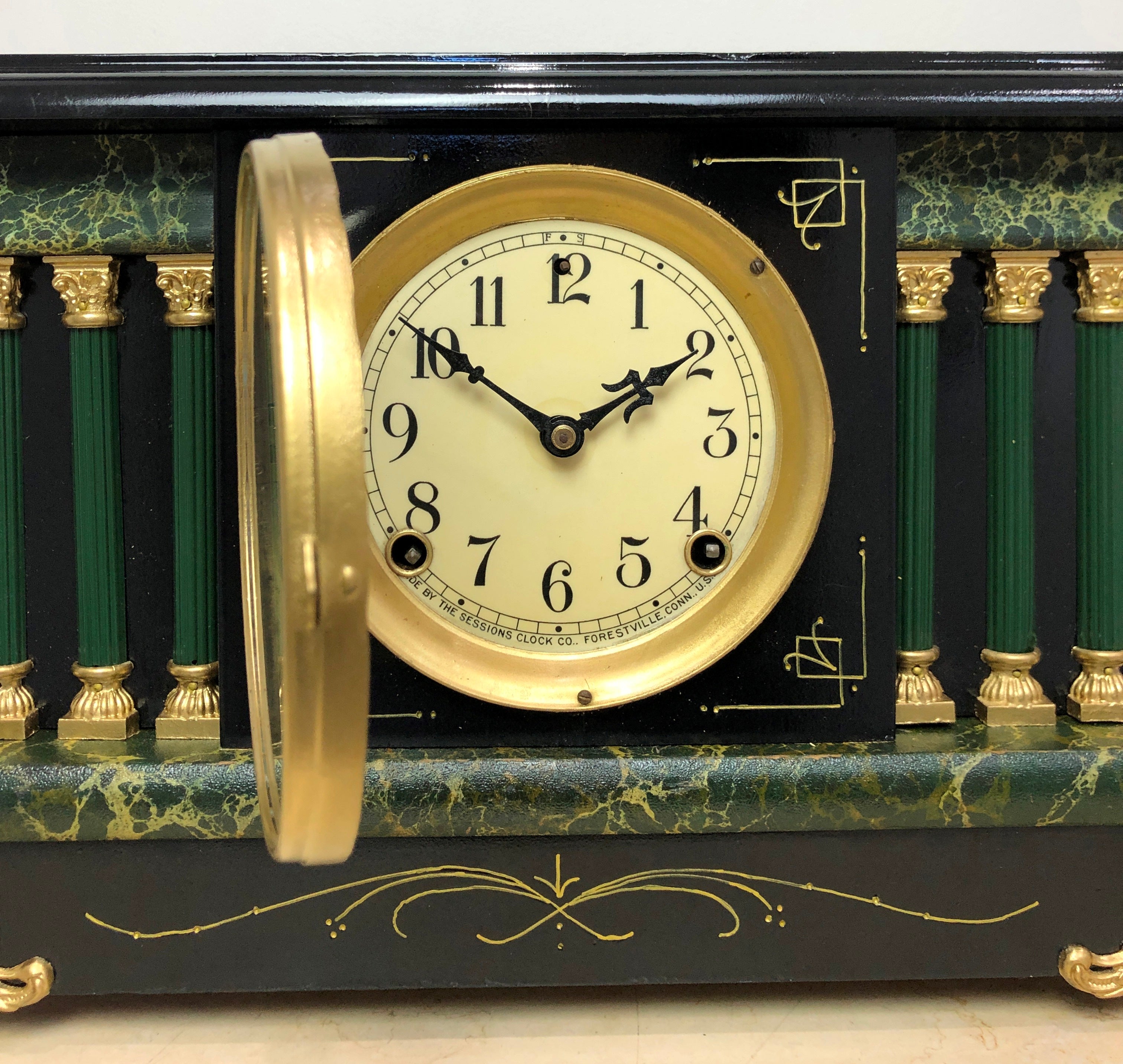 Original Antique Sessions USA Mantel Clock | eXibit collection