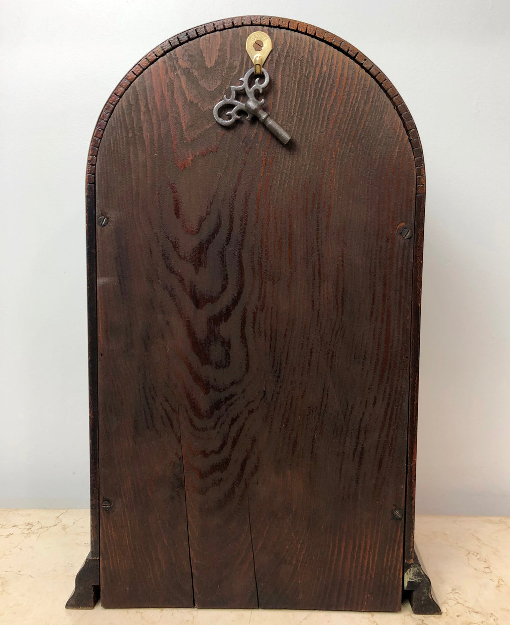 Antique Atkins Hammer on Coil Chime Cathedral Mantel Clock | eXibit collection