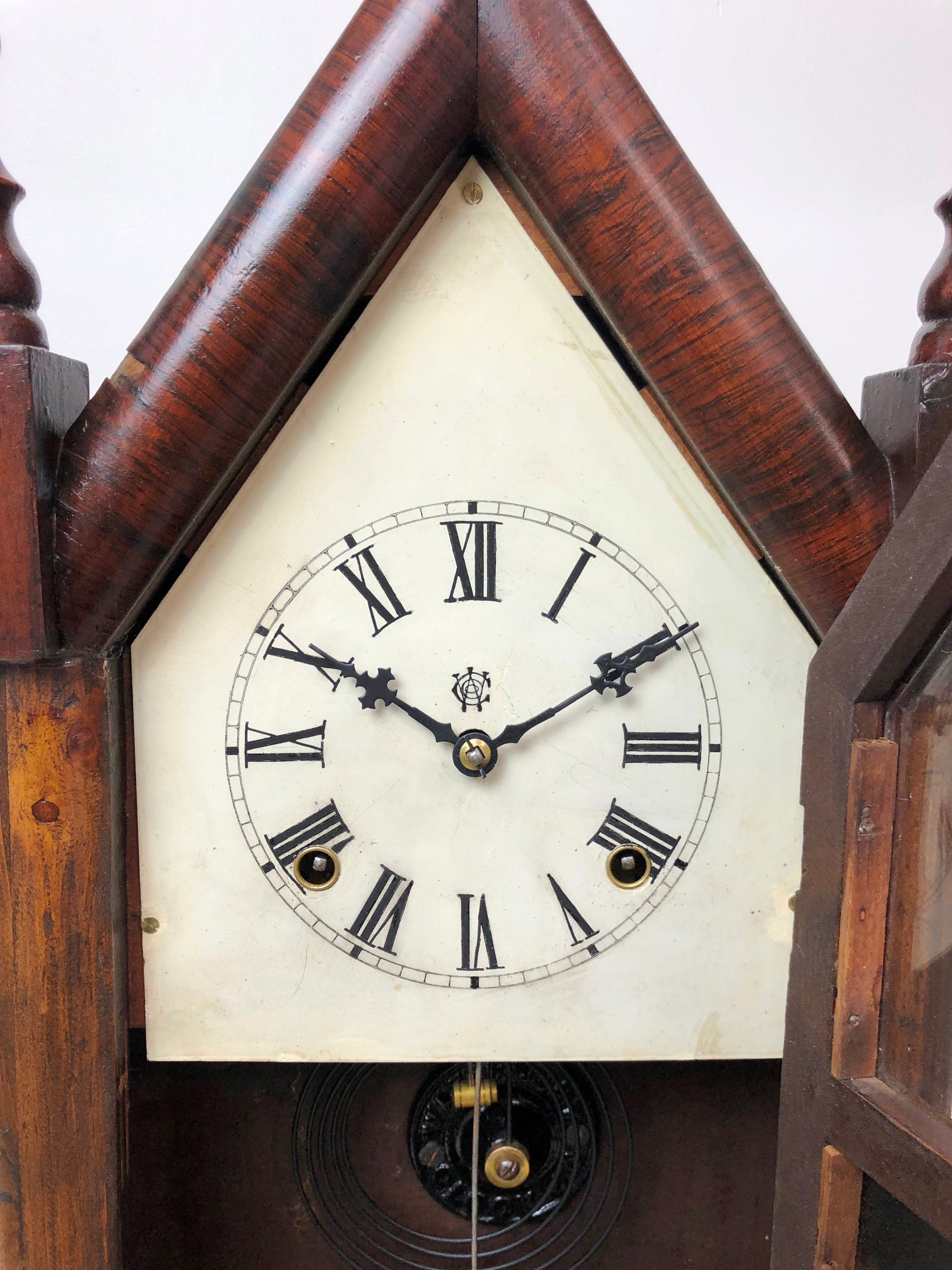 Antique Waterbury Cathedral Hammer on Coil Chime Mantel Clock | eXibit collection