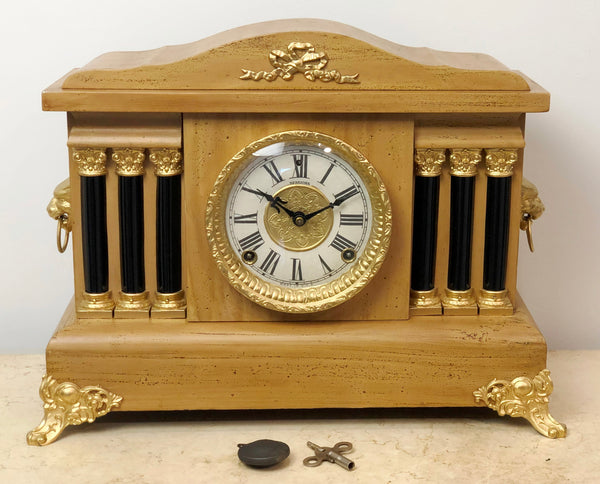 Antique Sessions Hammer on Coil Chime Mantel Clock | eXibit collection