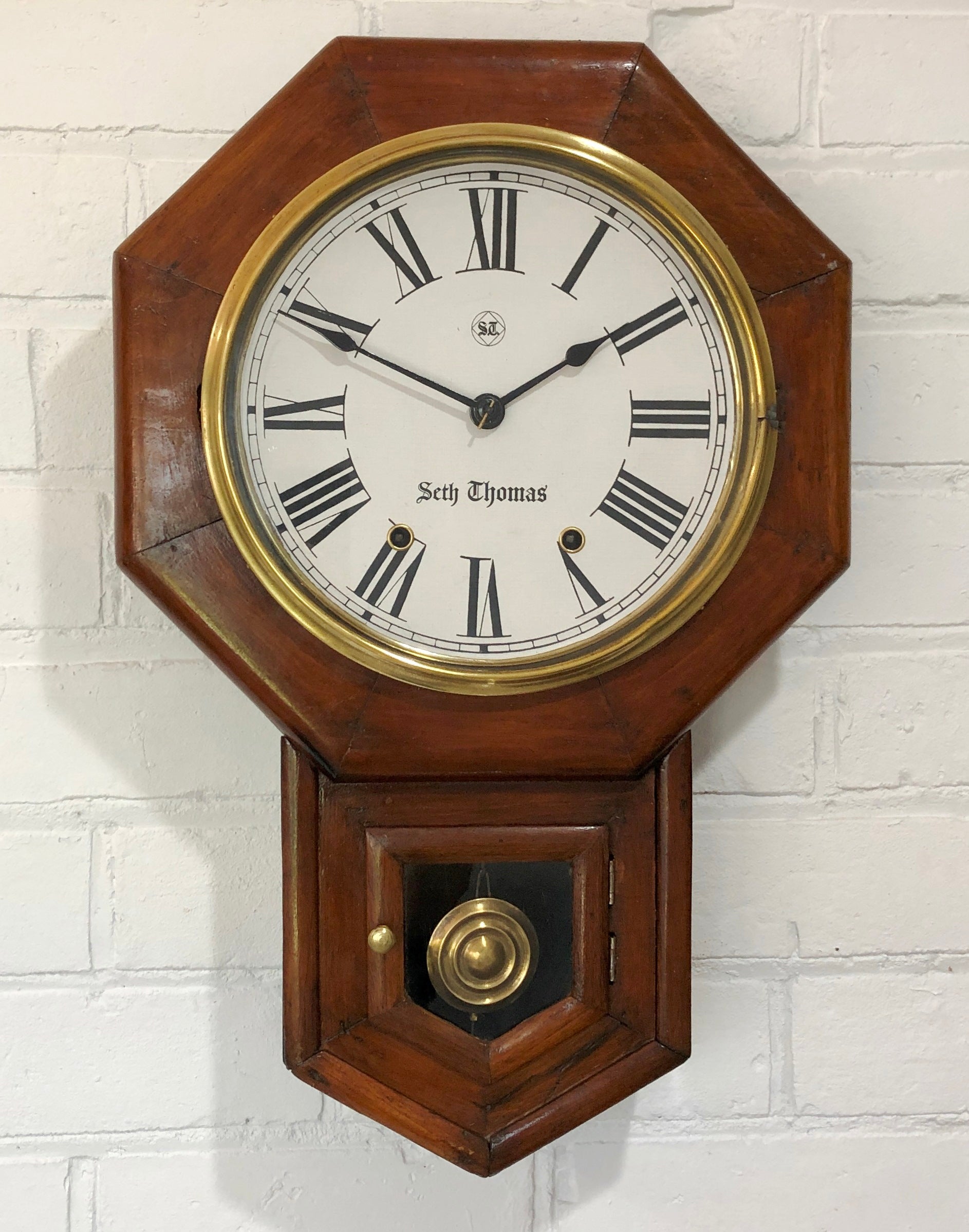 Original Antique Seth Thomas Chime Wall Clock | eXibit collection