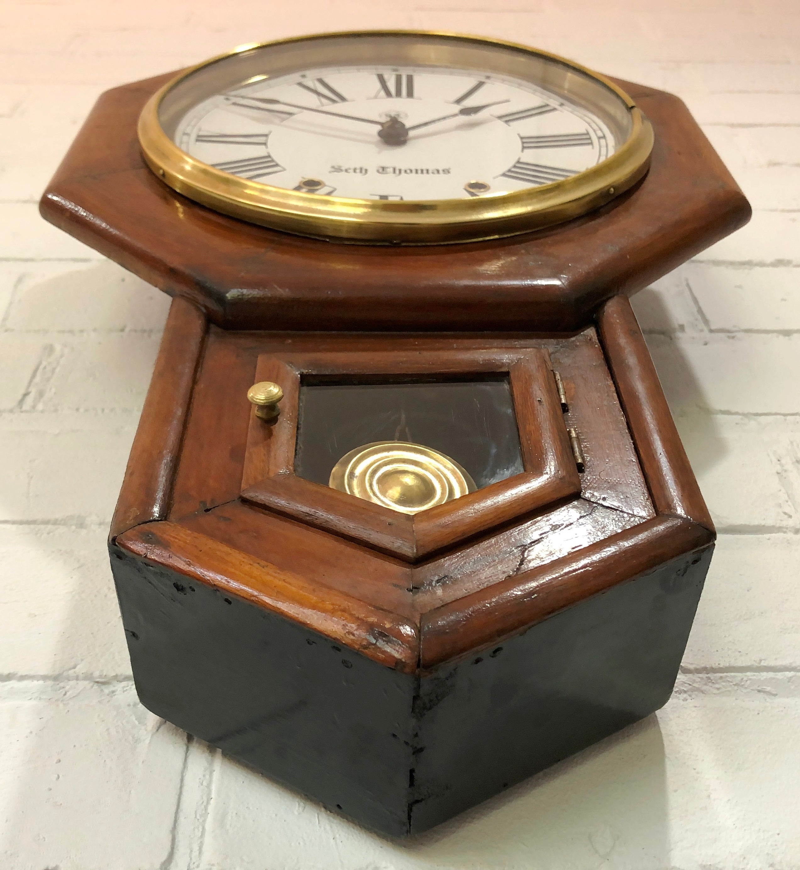 Original Antique Seth Thomas Chime Wall Clock | eXibit collection