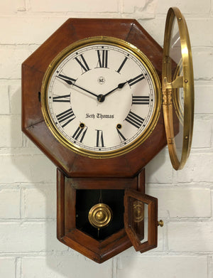 Original Antique Seth Thomas Chime Wall Clock | eXibit collection