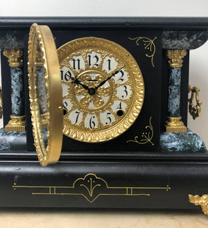  Antique GILBERT Quartz Battery Mantel Clock | eXibit collection