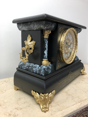  Antique GILBERT Quartz Battery Mantel Clock | eXibit collection