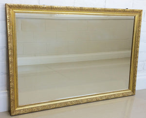 Original Vintage Ornate Gold Rectangle Mirror | eXibit collection