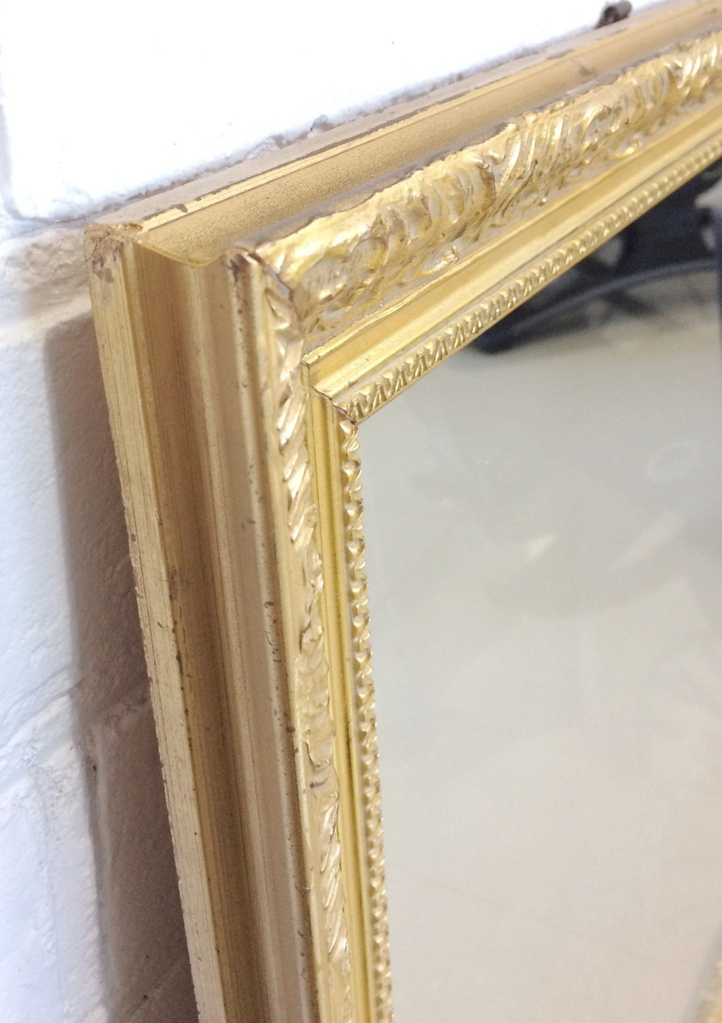 Original Vintage Ornate Gold Rectangle Mirror | eXibit collection