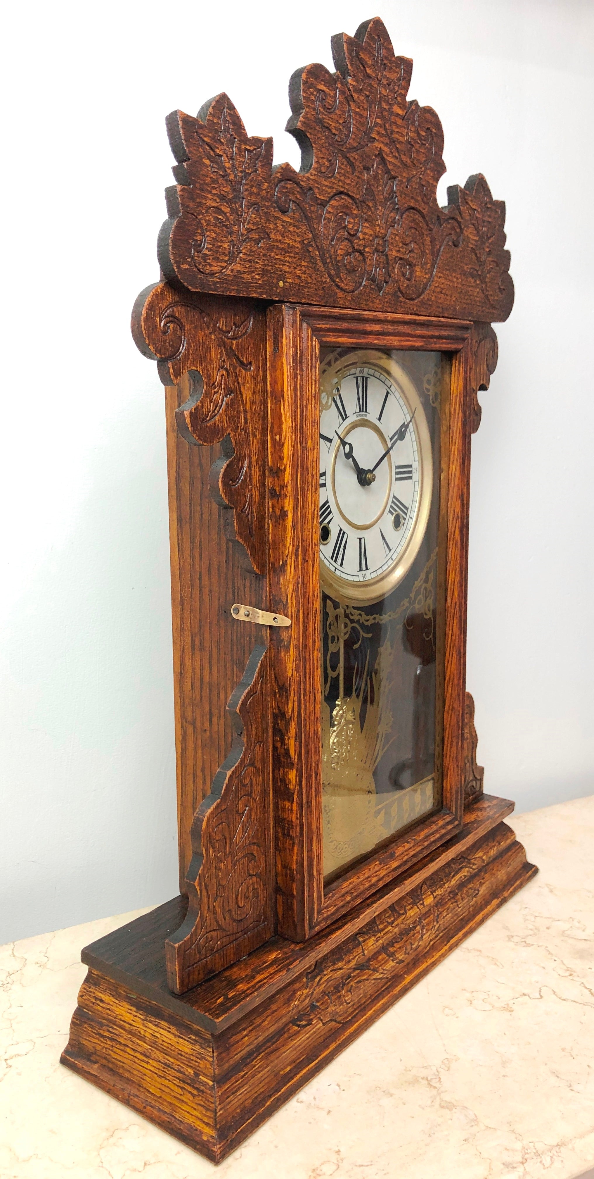 Antique SESSIONS Cottage Mantel Clock | eXibit collection