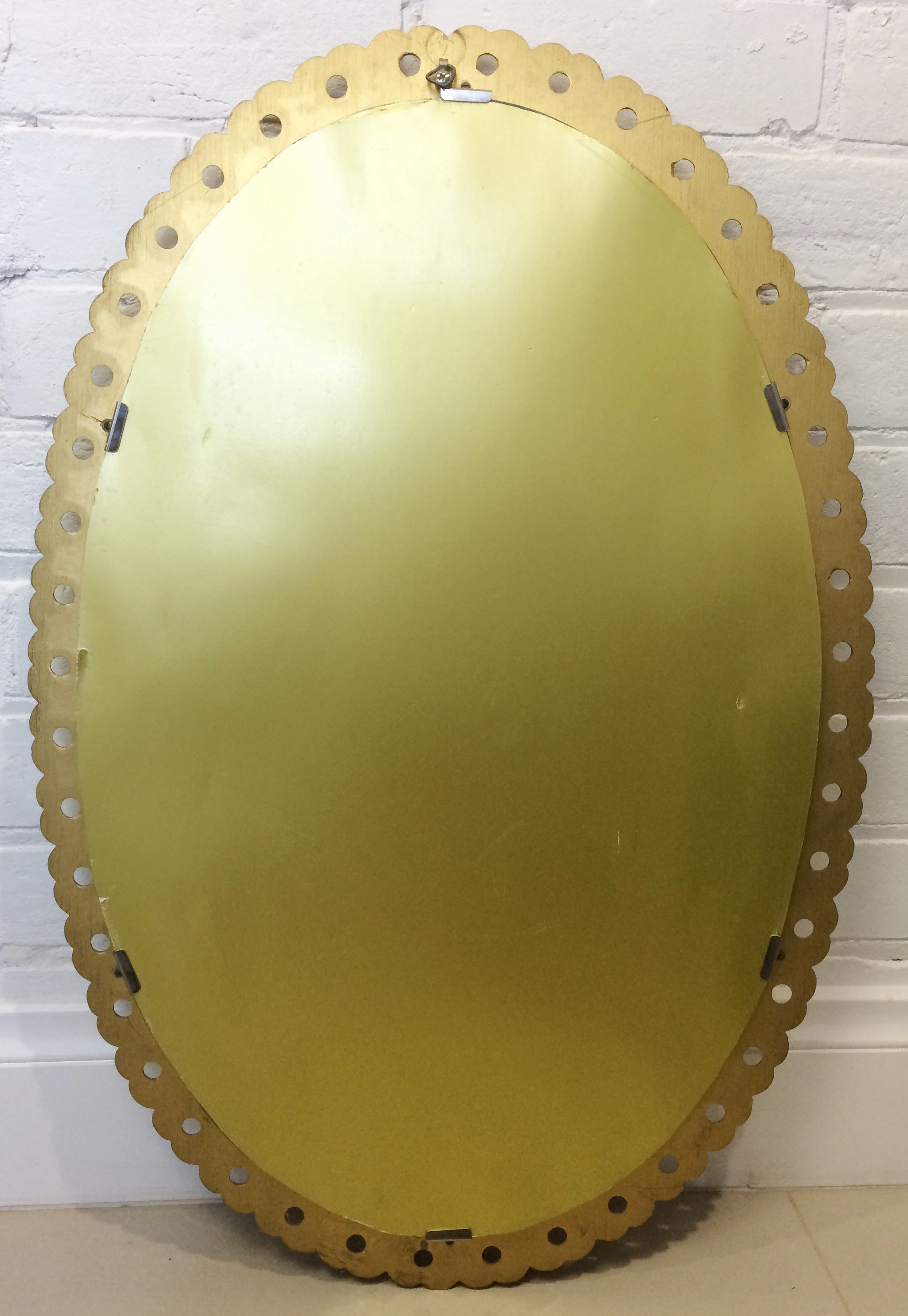 Original Vintage Ornate Gold Oval Mirror | eXibit collection