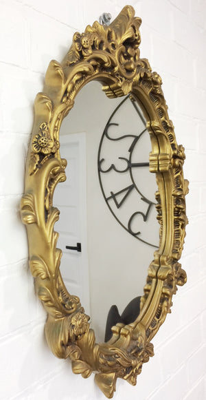 Vintage Ornate Gold Wall Mirror | eXibit collection